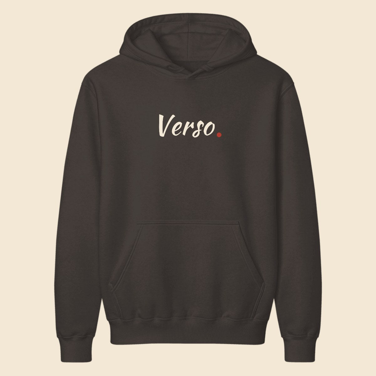 Hoodie Classique personnalisable, coloris Anthracite chiné, Verso Paris · exemple Anthracite chiné · logo Verso