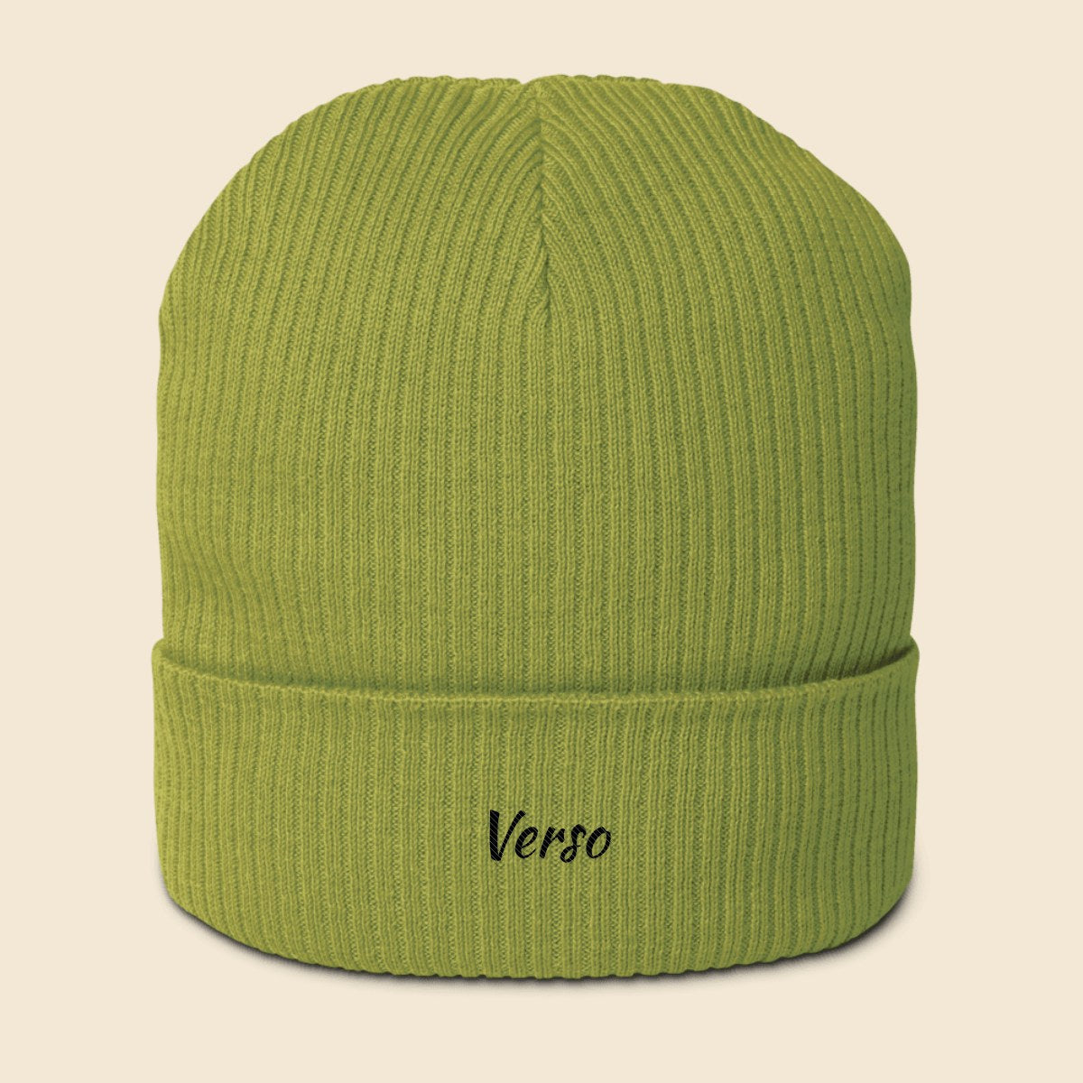 bonnet-cotele-bio-atlantis-studio · exemple Leaf vert · logo Verso