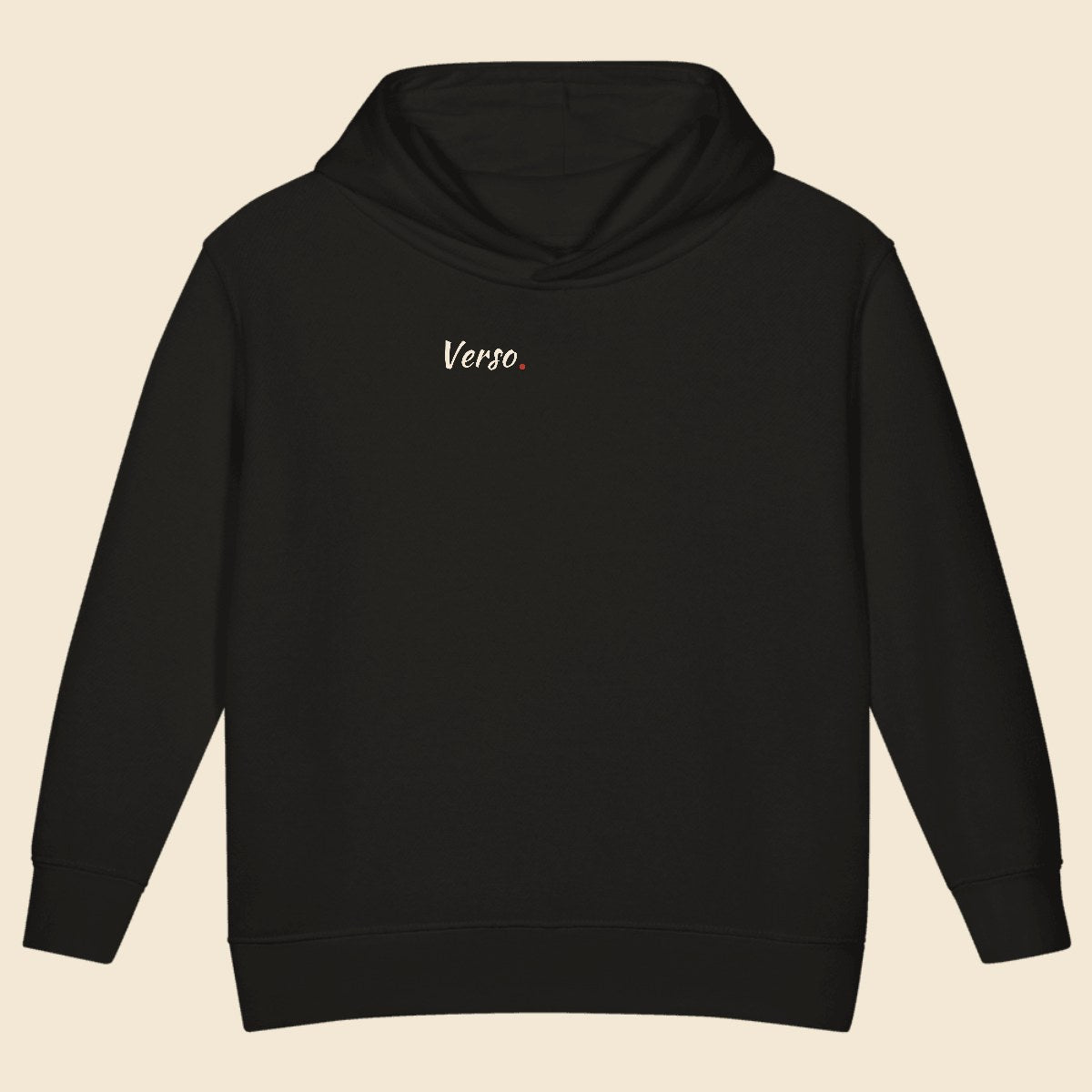 hoodie-enfant-rabbit-skins-3326-studio · exemple Noir · logo Verso