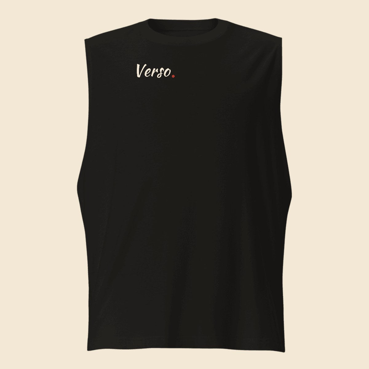 Débardeur Muscle personnalisable, coloris Noir, Verso Paris · exemple Noir · logo Verso