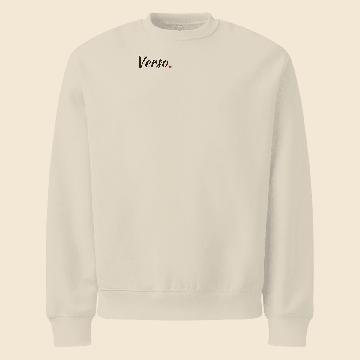 oversized-sweat-studio · exemple Gris chiné · logo Verso