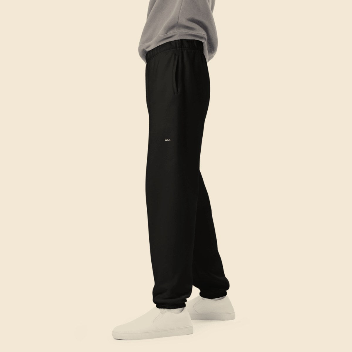 pantalon-de-sport-studio · exemple Noir · logo Verso