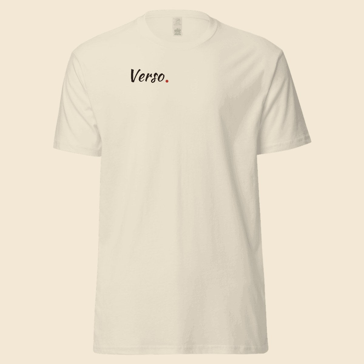 Tee Jersey Col Rond AS Colour 5001G personnalisable, coloris Blanc, Verso Paris · exemple Blanc · logo Verso