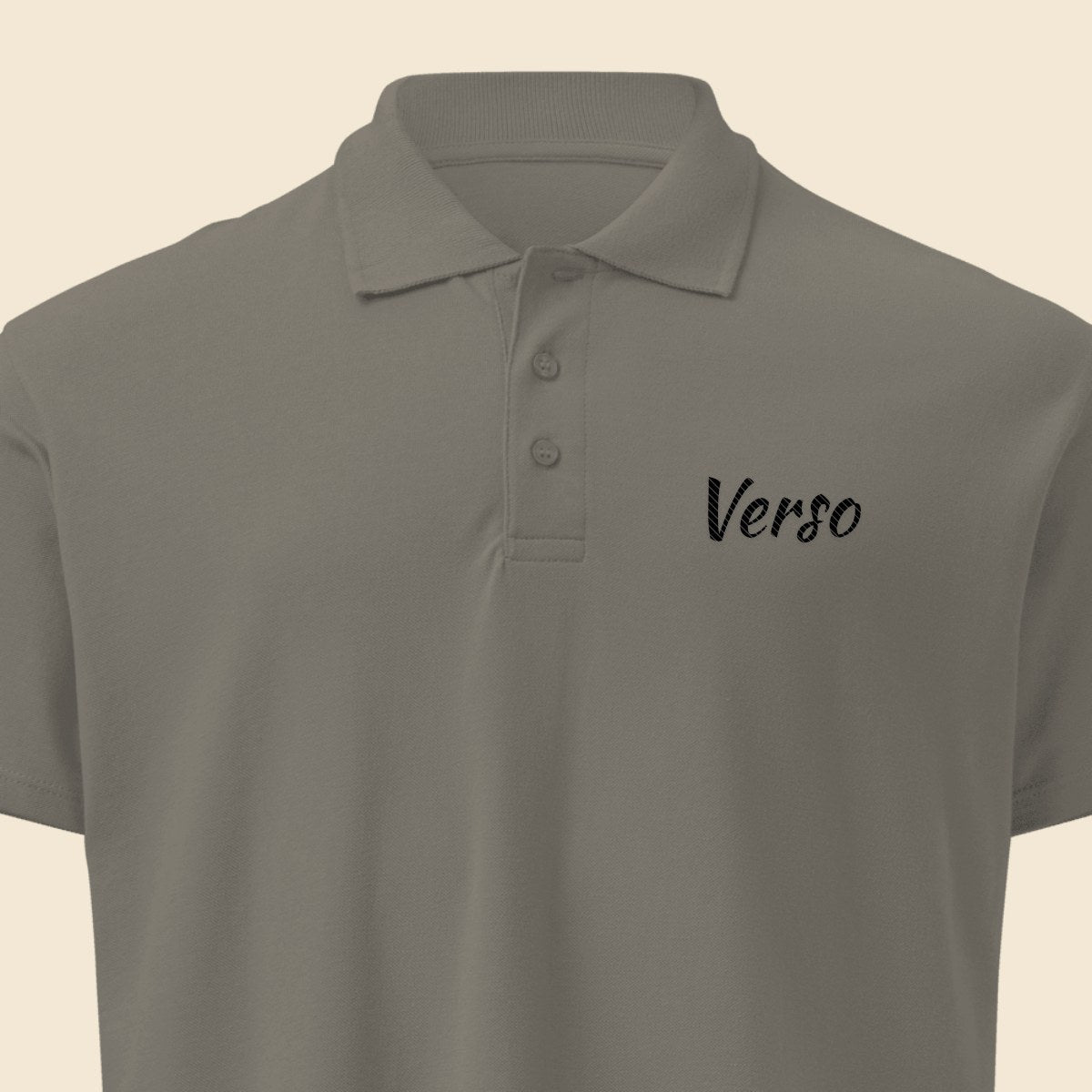 polo-equipe-studio · exemple Gris Melange · logo Verso