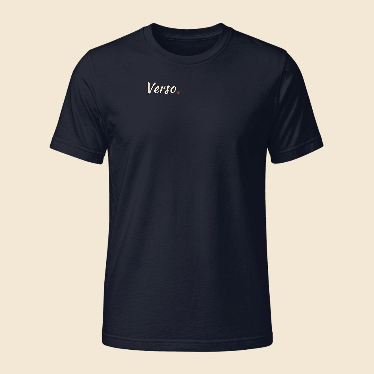 Tee Jersey Col Rond Tultex 202 personnalisable, coloris Marine, Verso Paris · exemple Marine · logo Verso