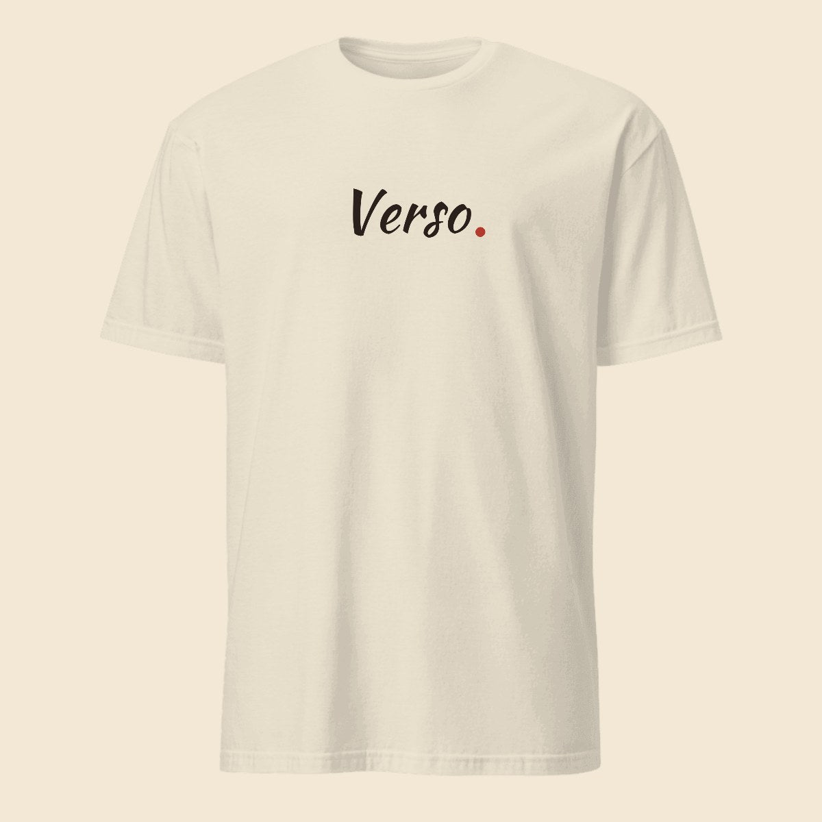 Tee Jersey Basique personnalisable, coloris Blanc, Verso Paris · exemple Blanc · logo Verso