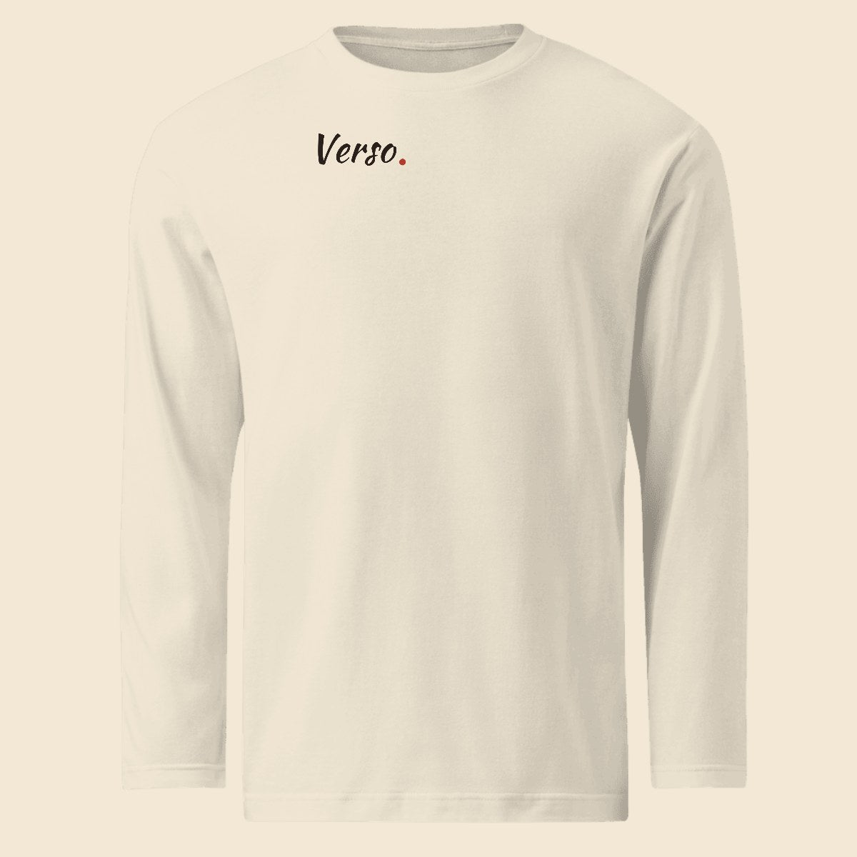 Tee Longue Manches personnalisable, coloris Blanc, Verso Paris · exemple Blanc · logo Verso
