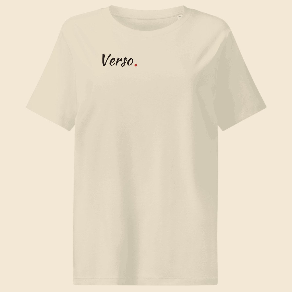 women-tee-studio · exemple Blanc cassé · logo Verso