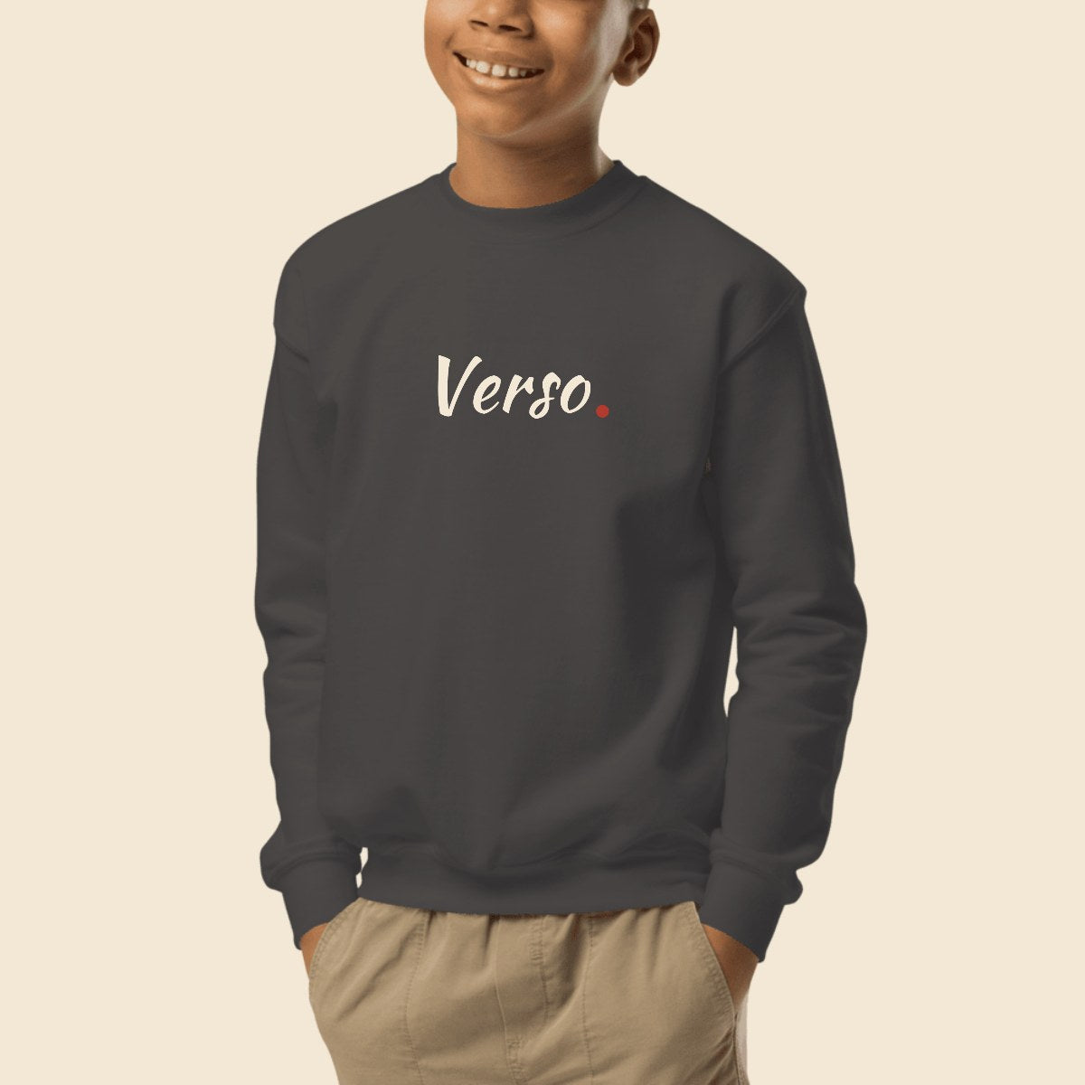 youth-sweat-studio · exemple Anthracite chiné · logo Verso