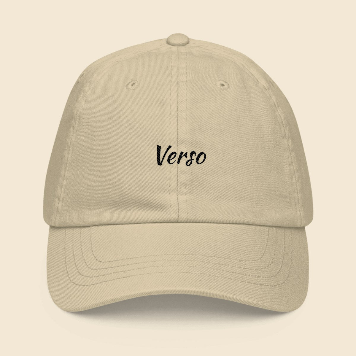 casquette-pastel-studio · exemple Beige · logo Verso