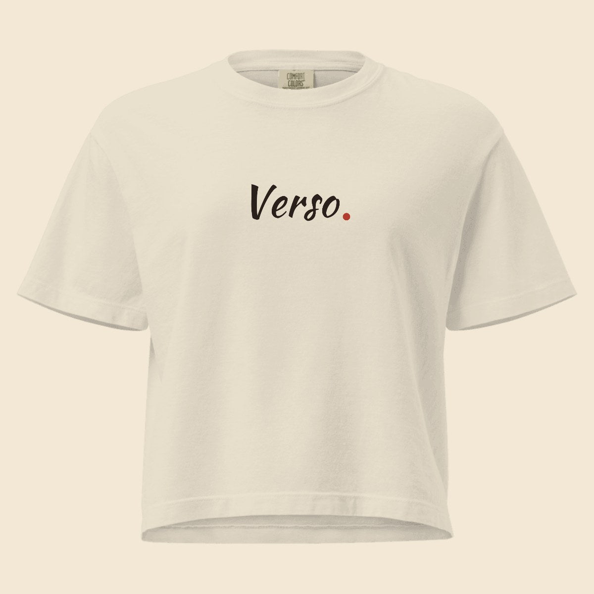 women-boxy-tee-studio · exemple Blanc · logo Verso