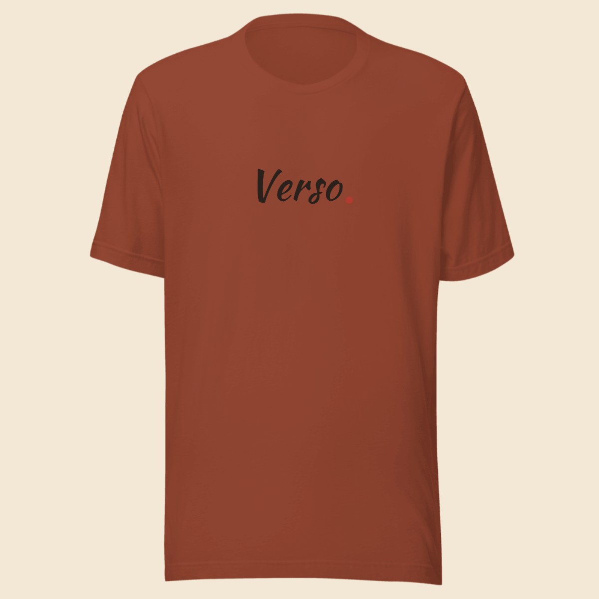 classic-tee-studio · exemple Argile chiné · logo Verso