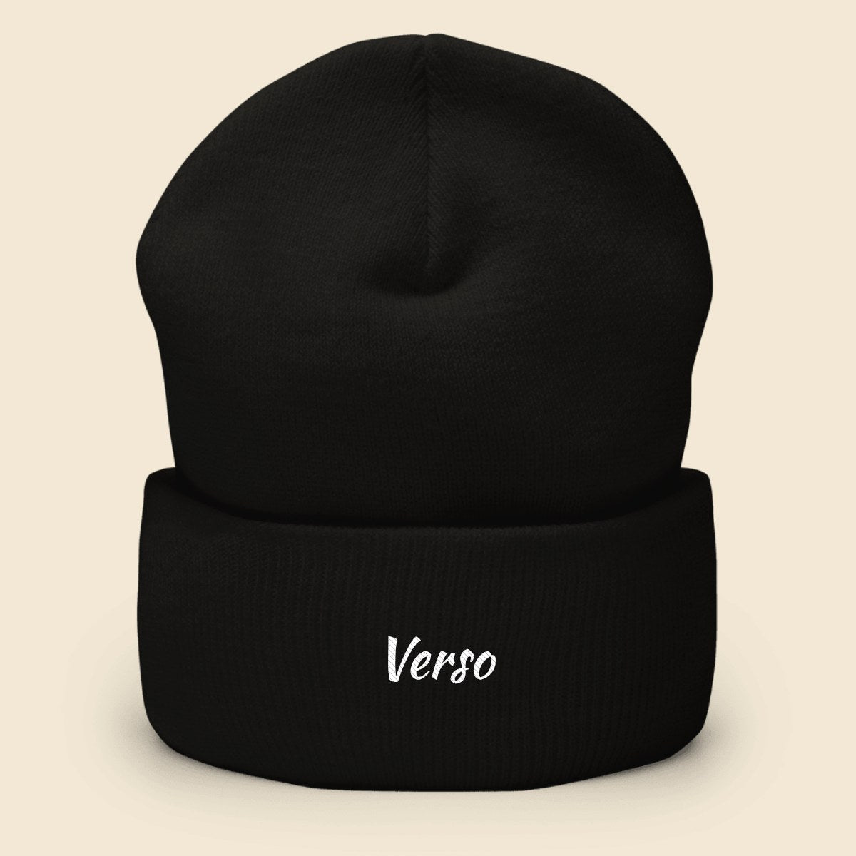 Bonnet personnalisable, coloris Noir, Verso Paris · exemple Noir · logo Verso