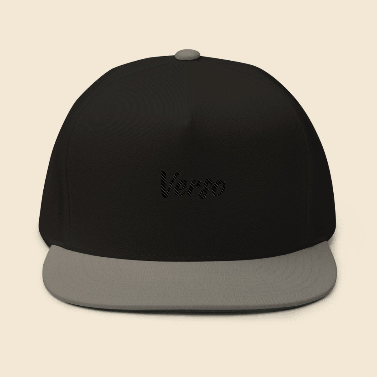 casquette-plate-studio · exemple Gris · logo Verso