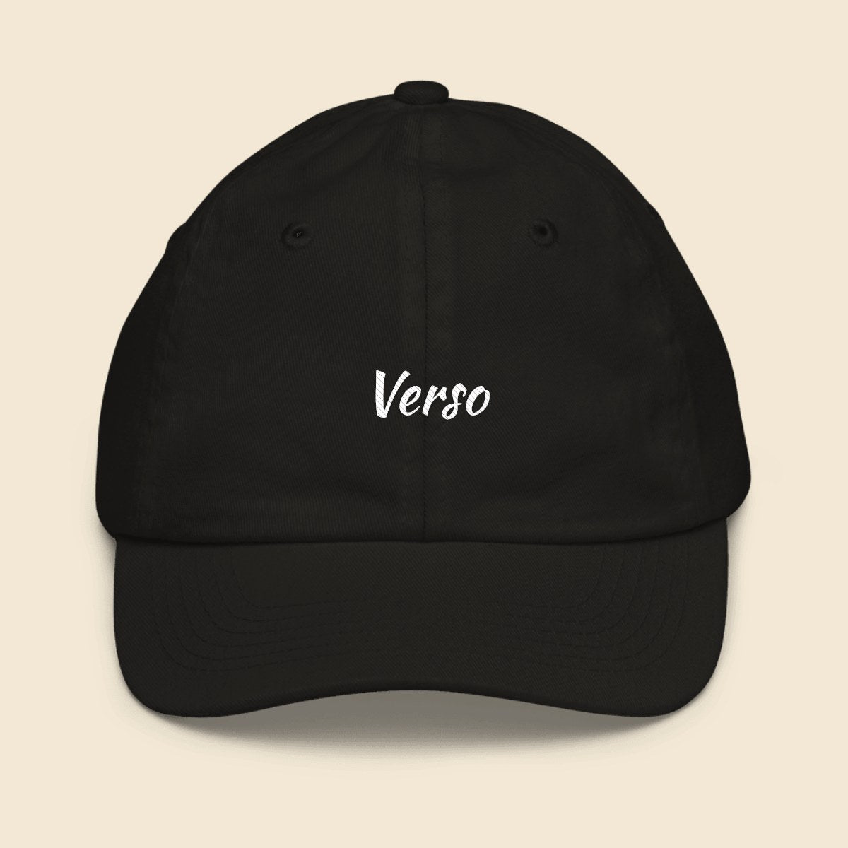 casquette-enfant-studio · exemple Noir · logo Verso
