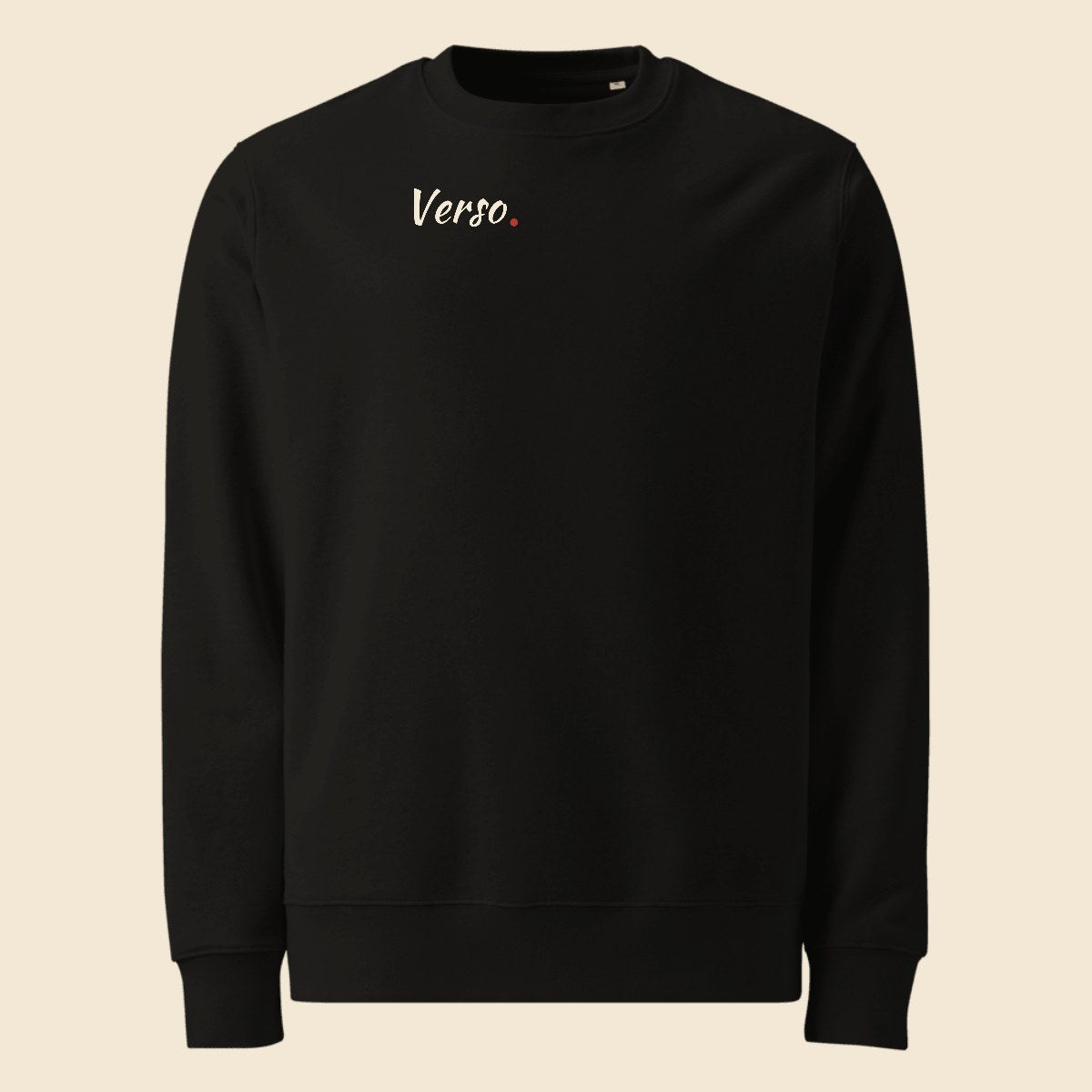 Sweatshirt Changer 2.0 Stanley/Stella SASU004 personnalisable, coloris Noir, Verso Paris · exemple Noir · logo Verso