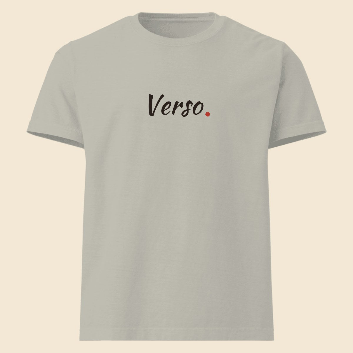 garment-dye-tee-studio · exemple Denim délavé · logo Verso