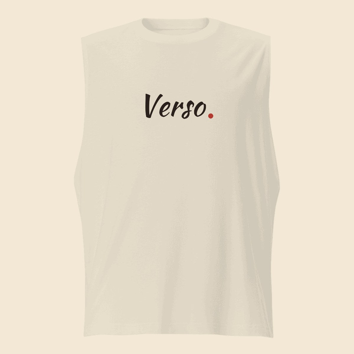 Débardeur Muscle personnalisable, coloris Blanc, Verso Paris · exemple Blanc · logo Verso