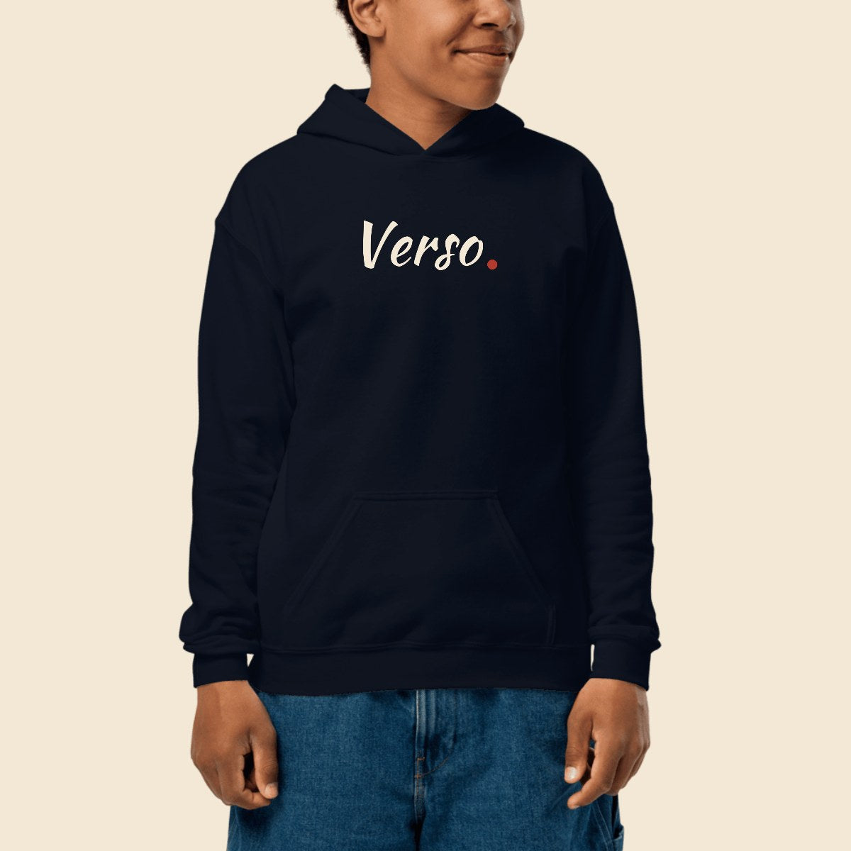 youth-hoodie-studio · exemple Marine · logo Verso