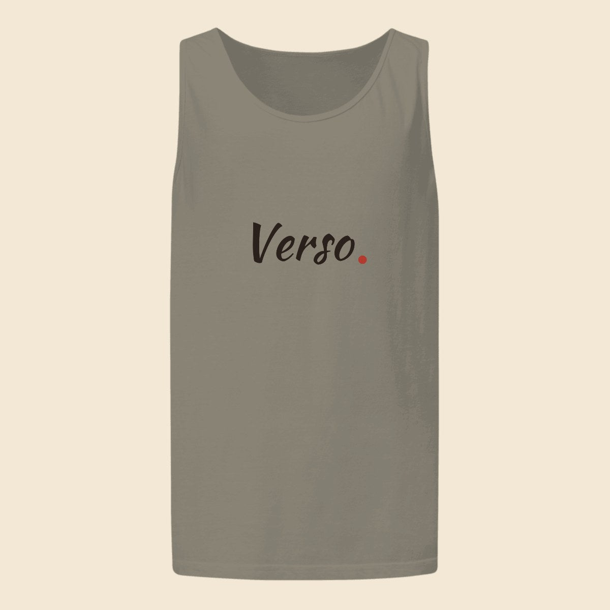 Débardeur Col Rond personnalisable, coloris Gris, Verso Paris · exemple Gris · logo Verso