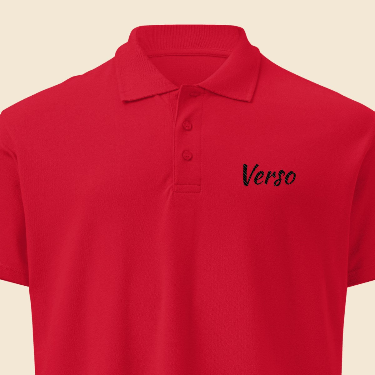 polo-equipe-studio · exemple Rouge · logo Verso