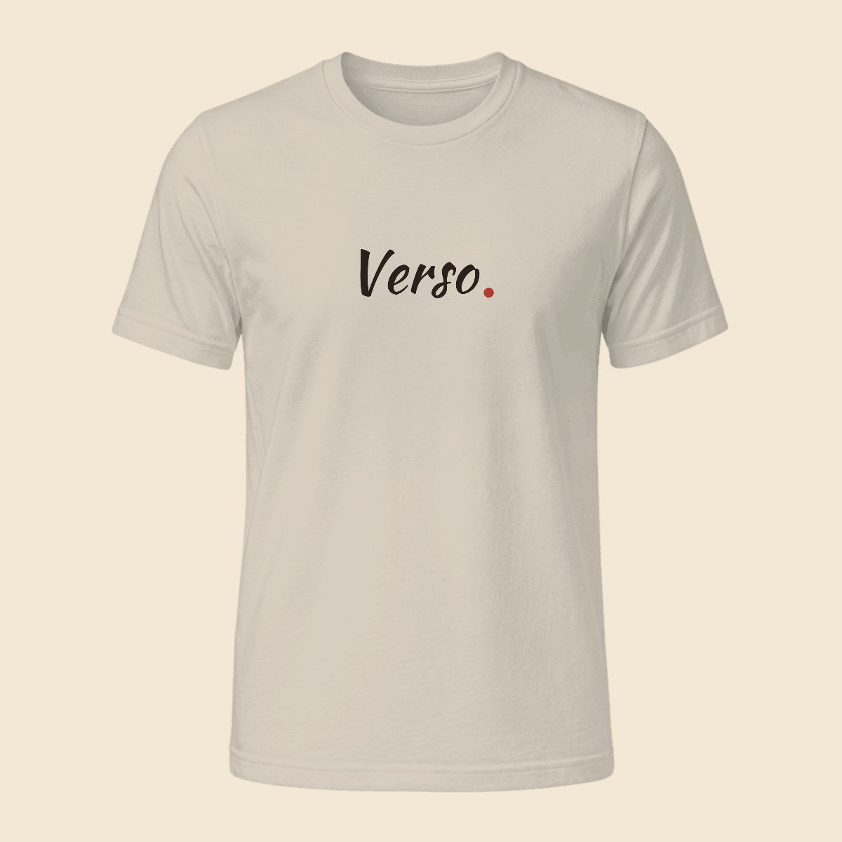 Tee Jersey Col Rond Tultex 202 personnalisable, coloris Gris chiné, Verso Paris · exemple Gris chiné · logo Verso