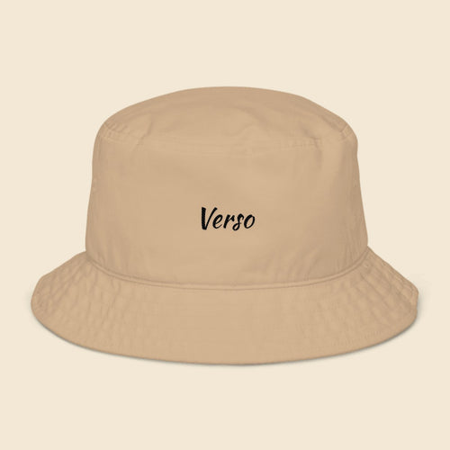 Chapeau Bob Bio personnalisable, coloris Pierre, Verso Paris · exemple Pierre · logo Verso