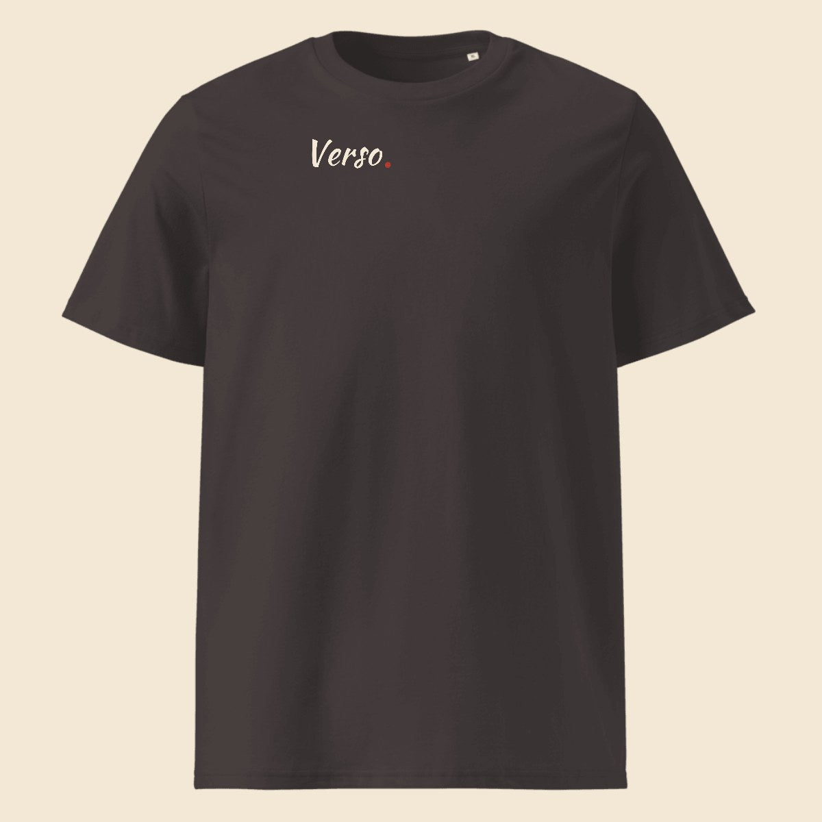 Tee Jersey Col Rond Stanley/Stella SATU001 personnalisable, coloris Anthracite, Verso Paris · exemple Anthracite · logo Verso