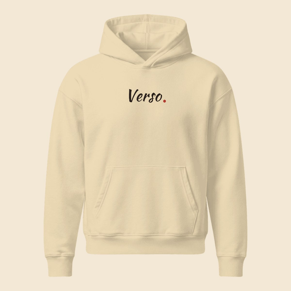 chaser-hoodie-studio · exemple Crème · logo Verso