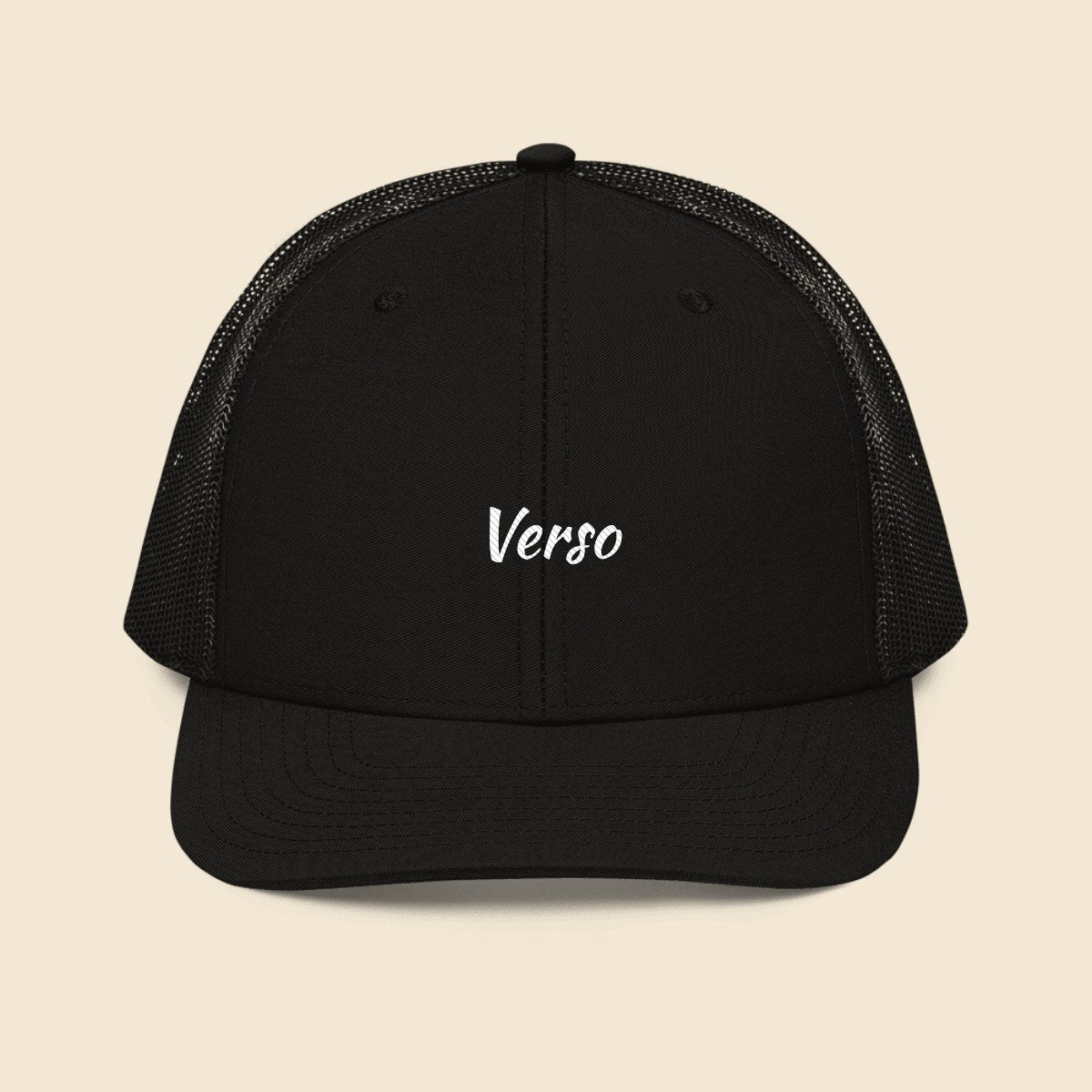 casquette-camionneur-richardson-112-studio · exemple Noir · logo Verso
