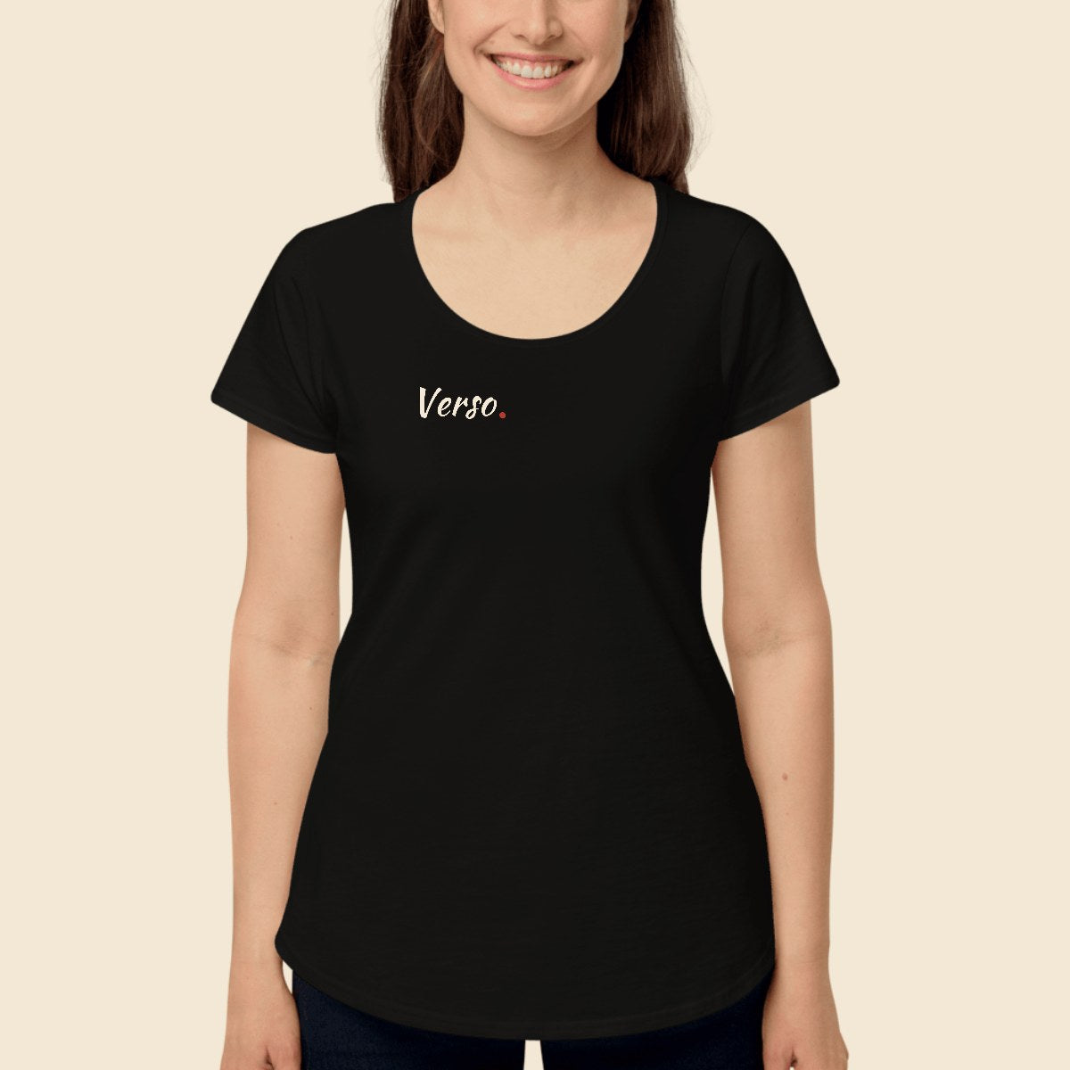 tee-jersey-col-rond-as-colour-4008-studio · exemple Noir · logo Verso
