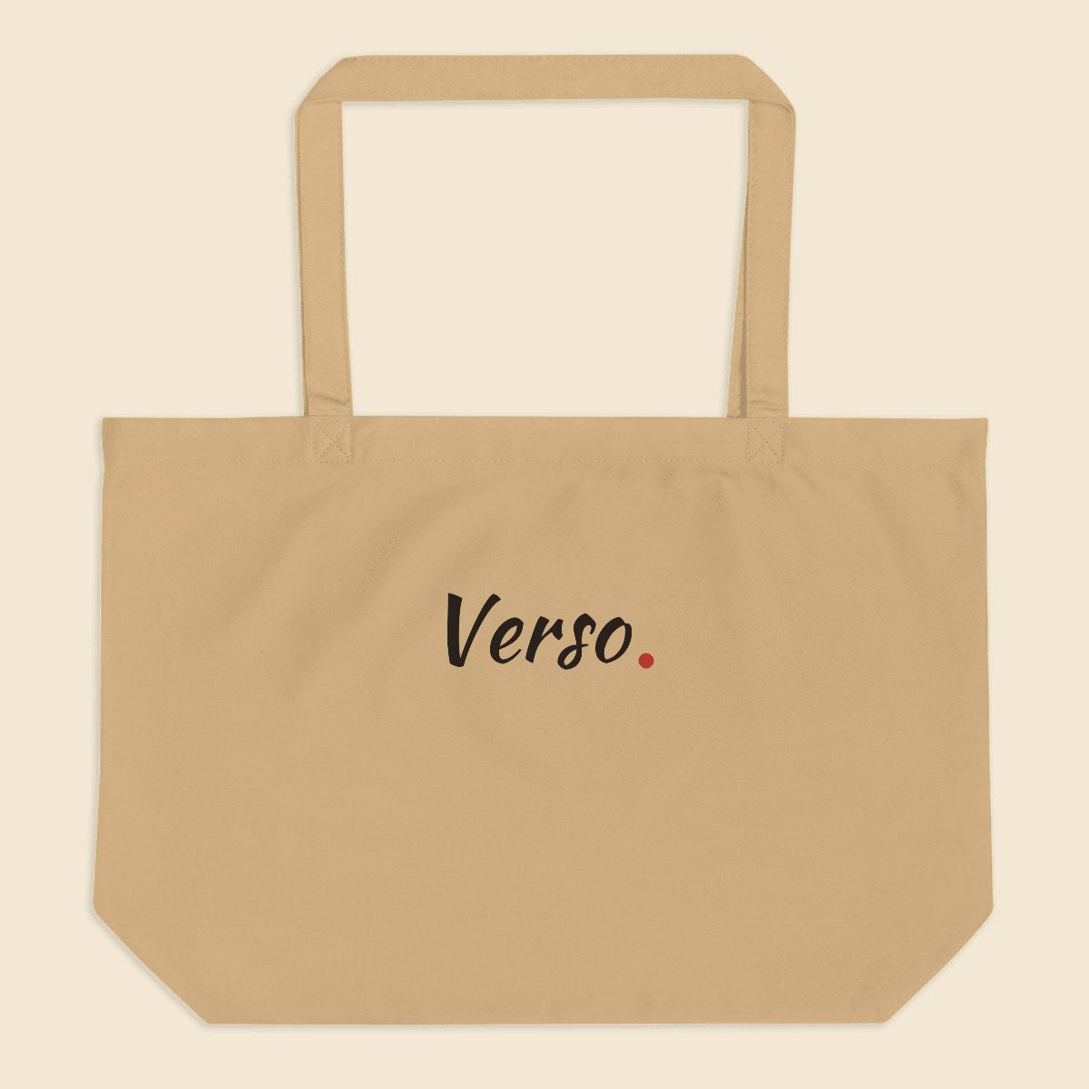 tote-ecologique-grand-studio · exemple Écru · logo Verso