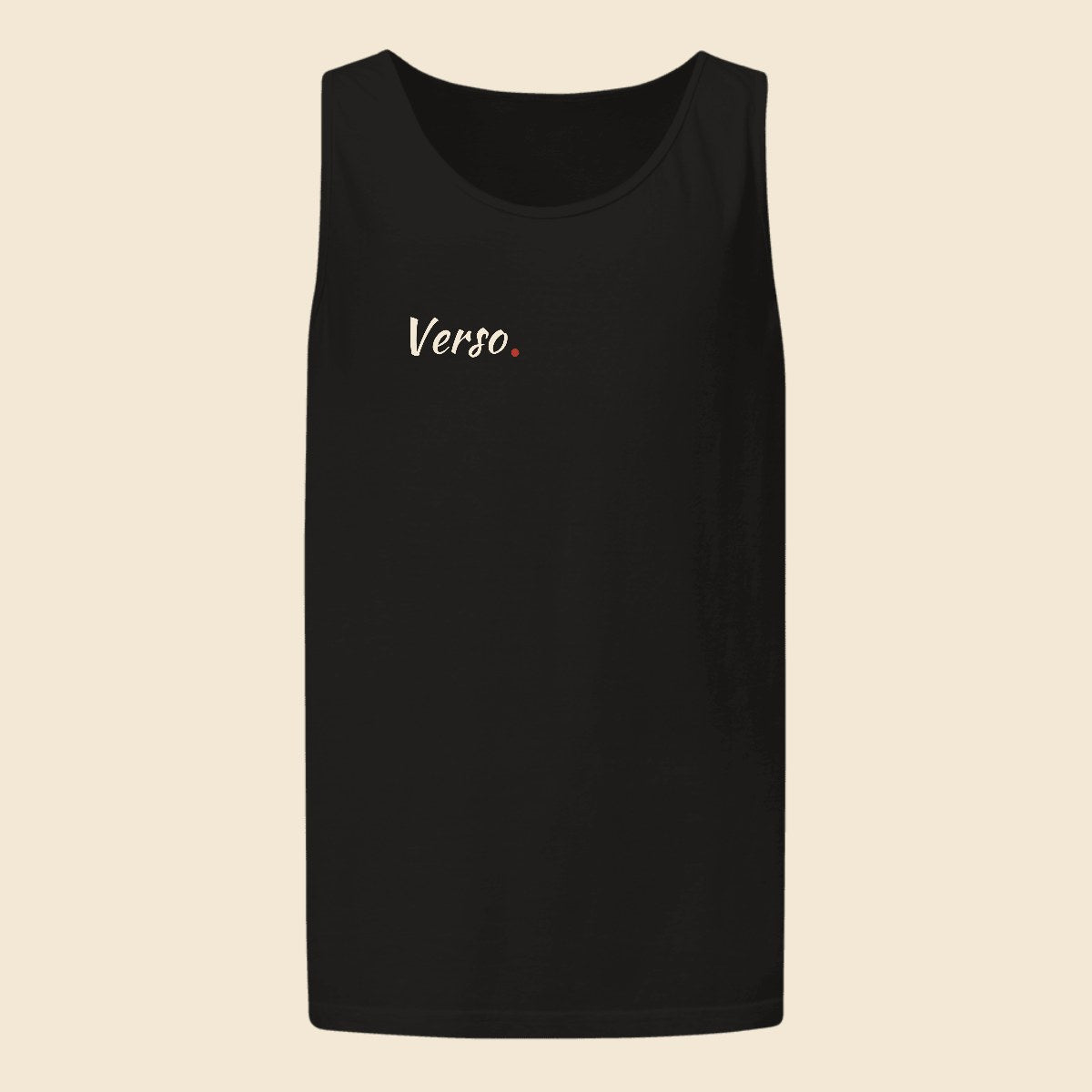 Débardeur Col Rond personnalisable, coloris Noir, Verso Paris · exemple Noir · logo Verso