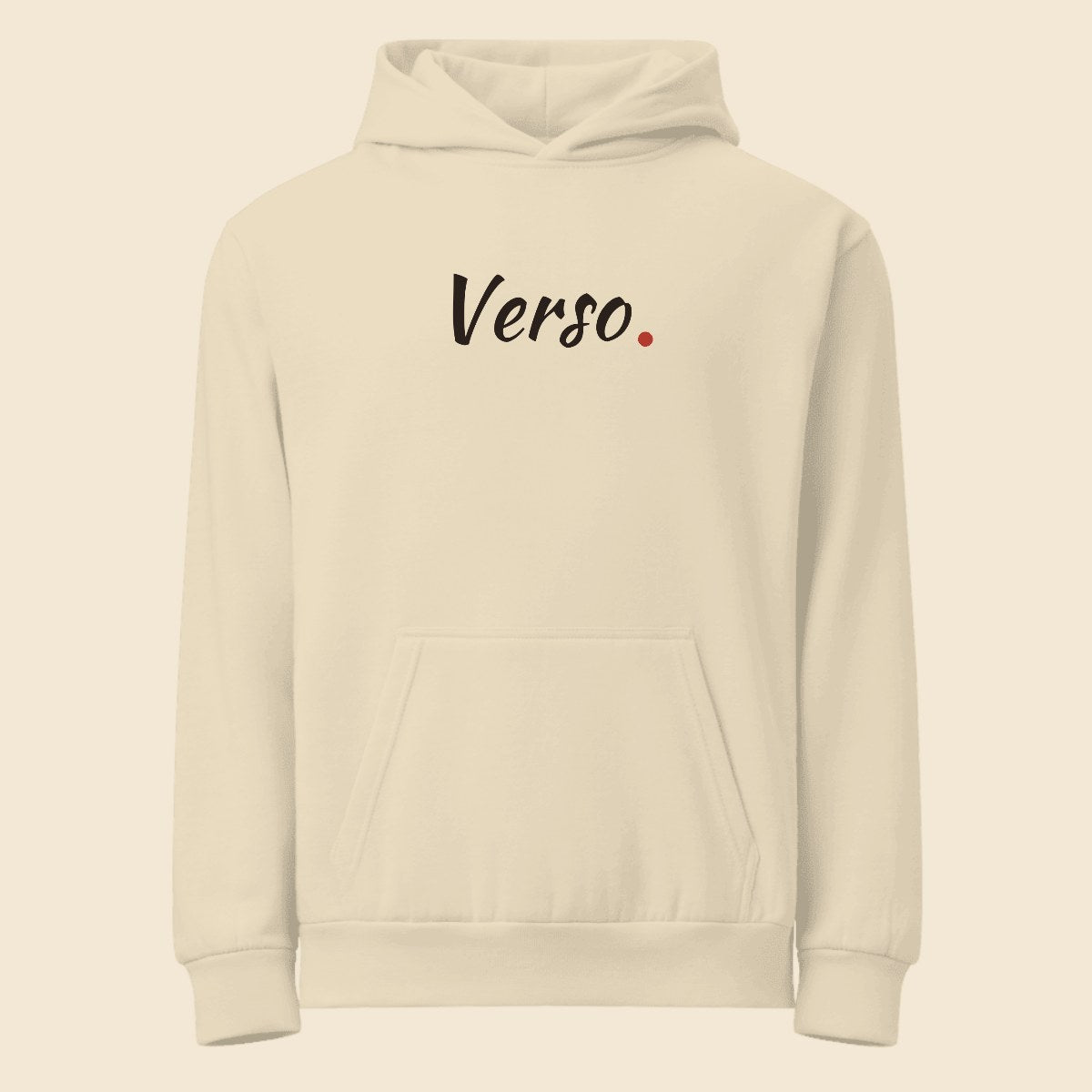 hoodie-oversize-garment-teinte-studio · exemple Pigment Lunar Rock · logo Verso