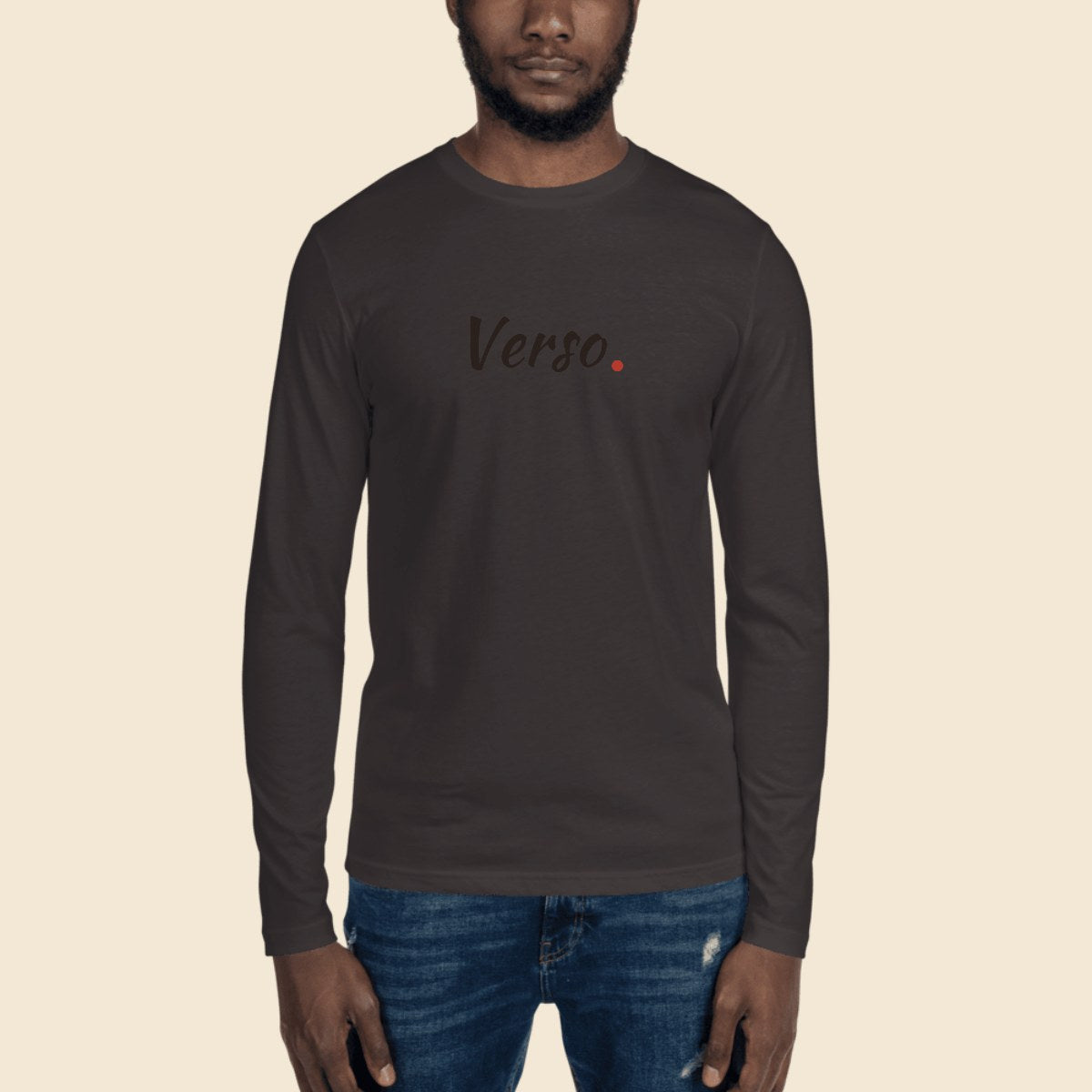 Chemise Longue Ajustée personnalisable, coloris Heavy Metal, Verso Paris · exemple Heavy Metal · logo Verso