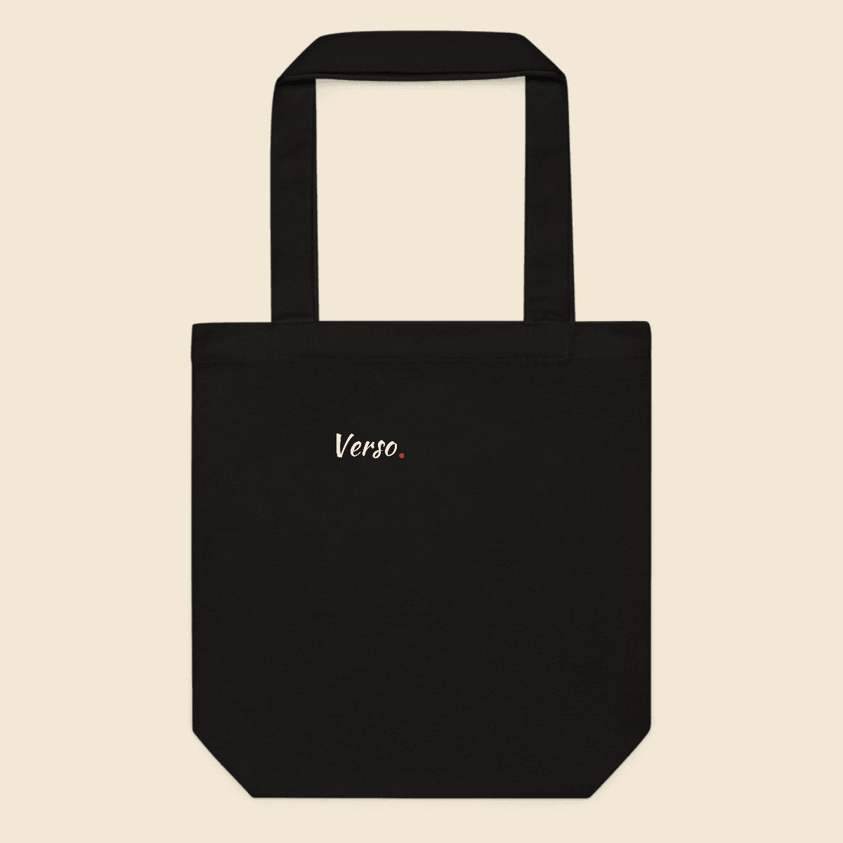 Tote En Coton personnalisable, coloris Noir, Verso Paris · exemple Noir · logo Verso