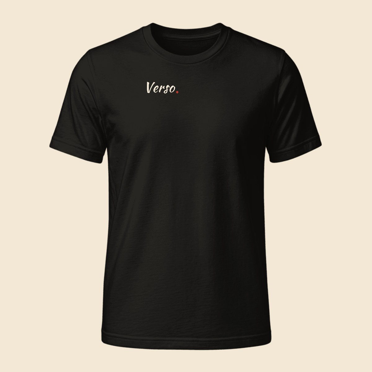 Tee Jersey Col Rond Tultex 202 personnalisable, coloris Noir, Verso Paris · exemple Noir · logo Verso