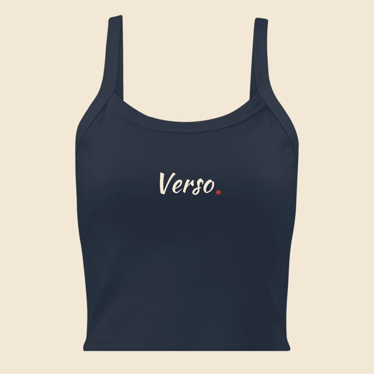 women-rib-tank-studio · exemple Marine chiné · logo Verso