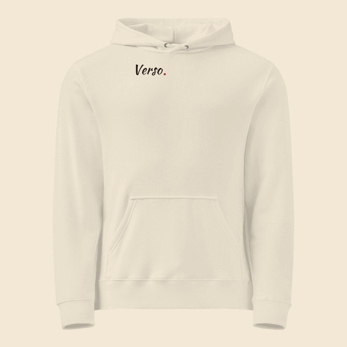 Hoodie Basique personnalisable, coloris Blanc, Verso Paris · exemple Blanc · logo Verso