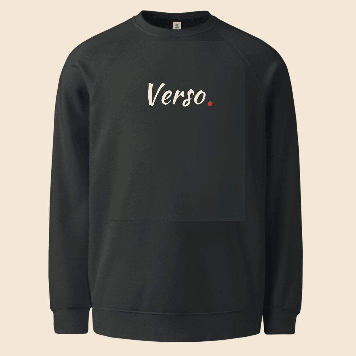 sweatshirt-raglan-studio · exemple Marine · logo Verso