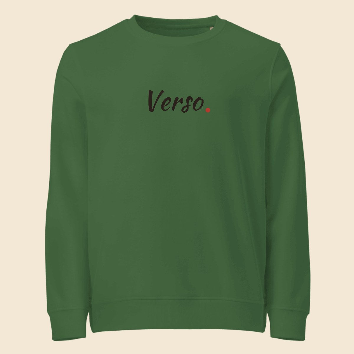 Sweatshirt Col Rond SOL'S 03574 personnalisable, coloris Bottle vert, Verso Paris · exemple Bottle vert · logo Verso