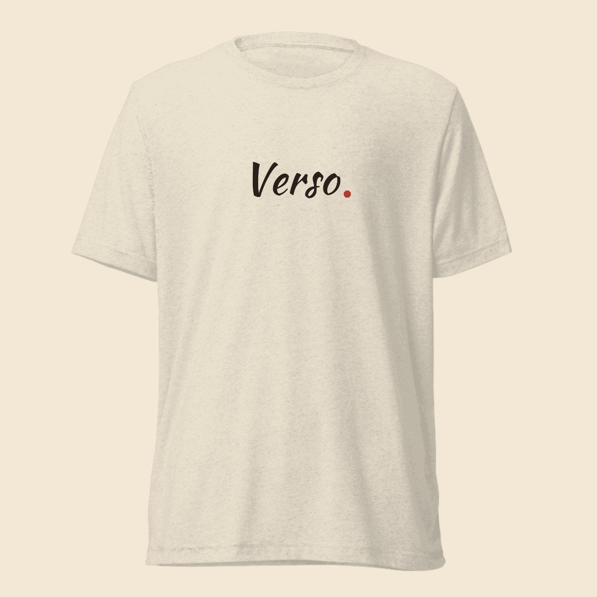 triblend-tee-studio · exemple Blanc chiné · logo Verso