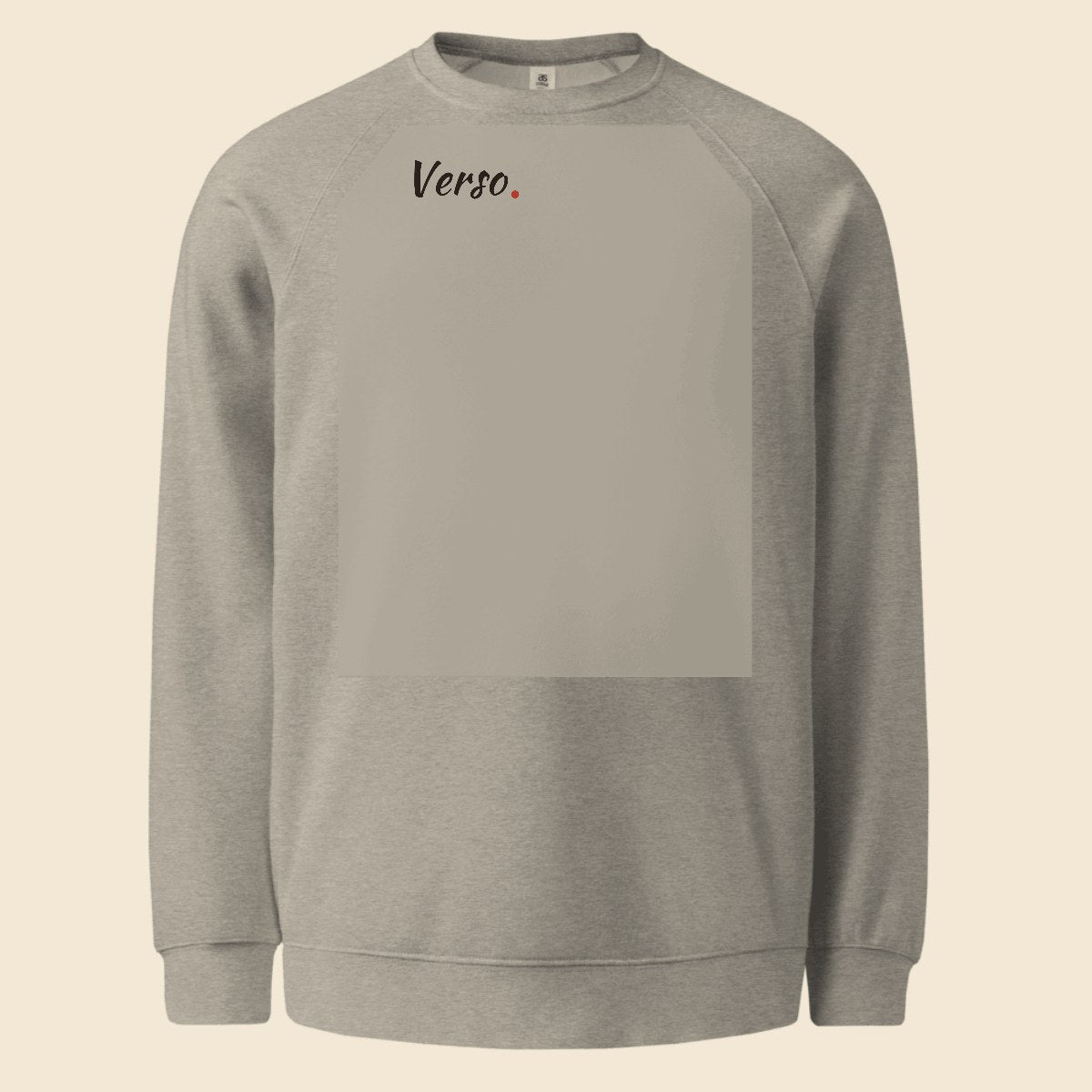sweatshirt-raglan-studio · exemple Gris Marle · logo Verso
