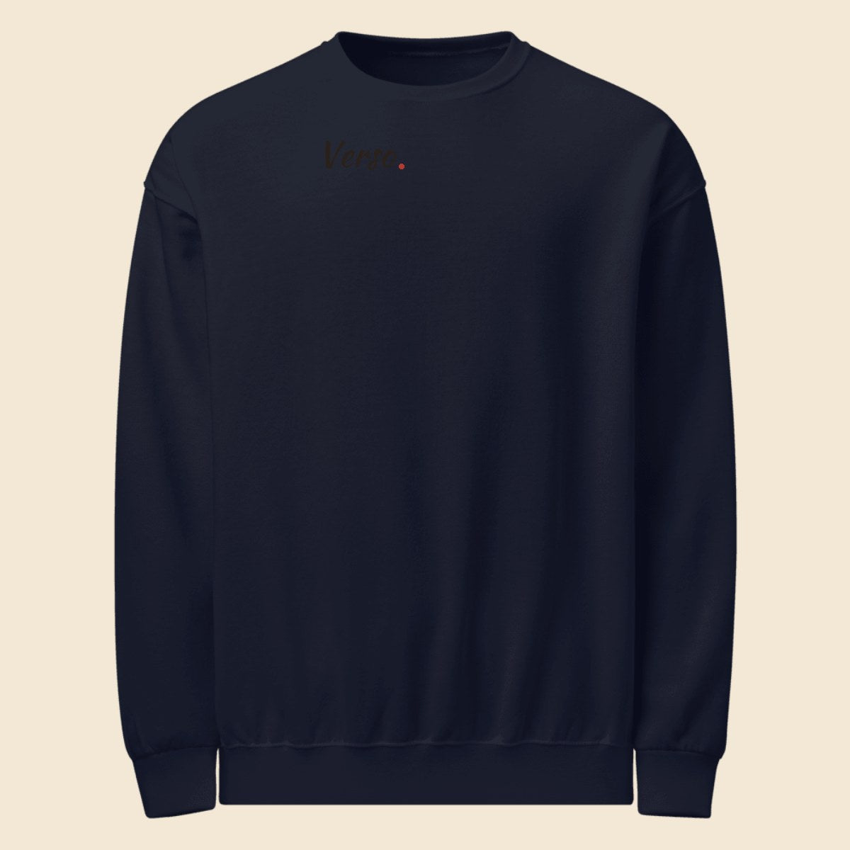 Sweatshirt Col Rond Jerzees 562MR personnalisable, coloris J. marine, Verso Paris · exemple J. marine · logo Verso