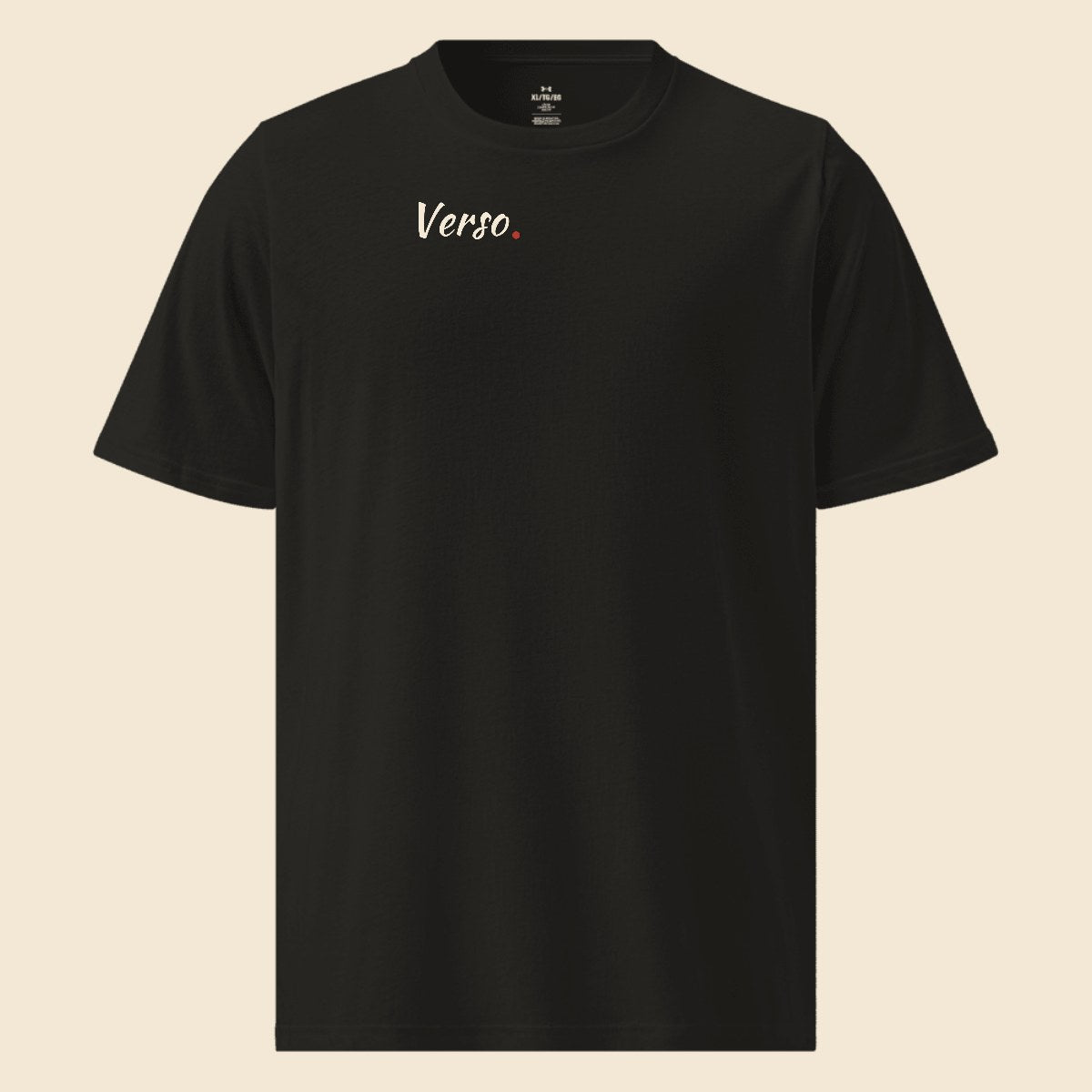 Tee Jersey Col V 1383264 personnalisable, coloris Noir, Verso Paris · exemple Noir · logo Verso