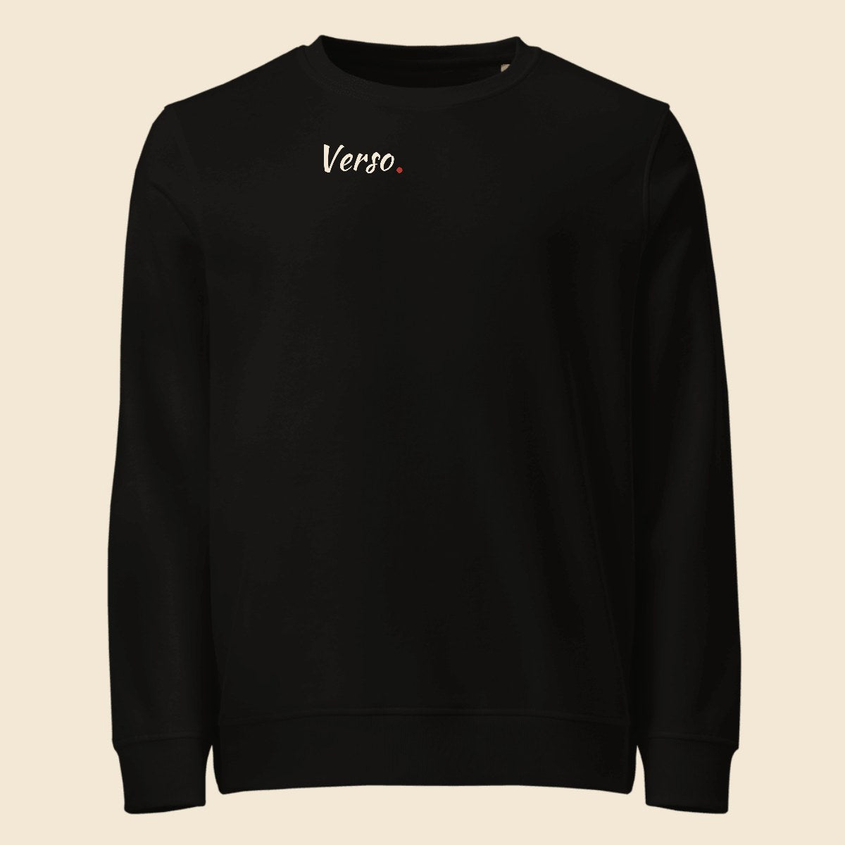 Sweatshirt Col Rond SOL'S 03574 personnalisable, coloris Noir, Verso Paris · exemple Noir · logo Verso