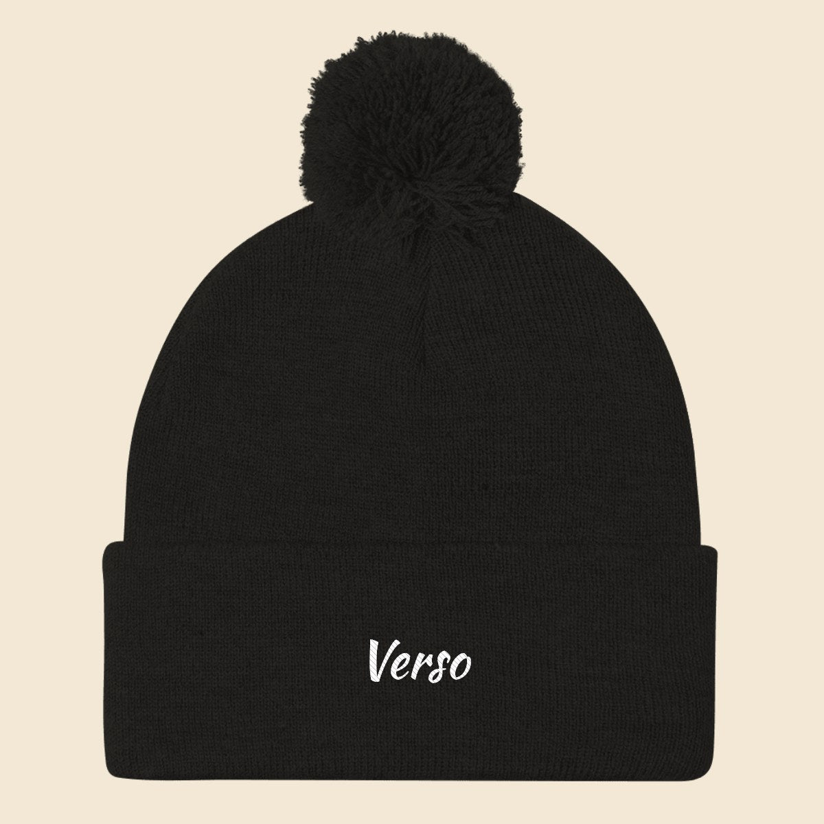 bonnet-pompon-sportsman-sp15-studio · exemple Noir · logo Verso