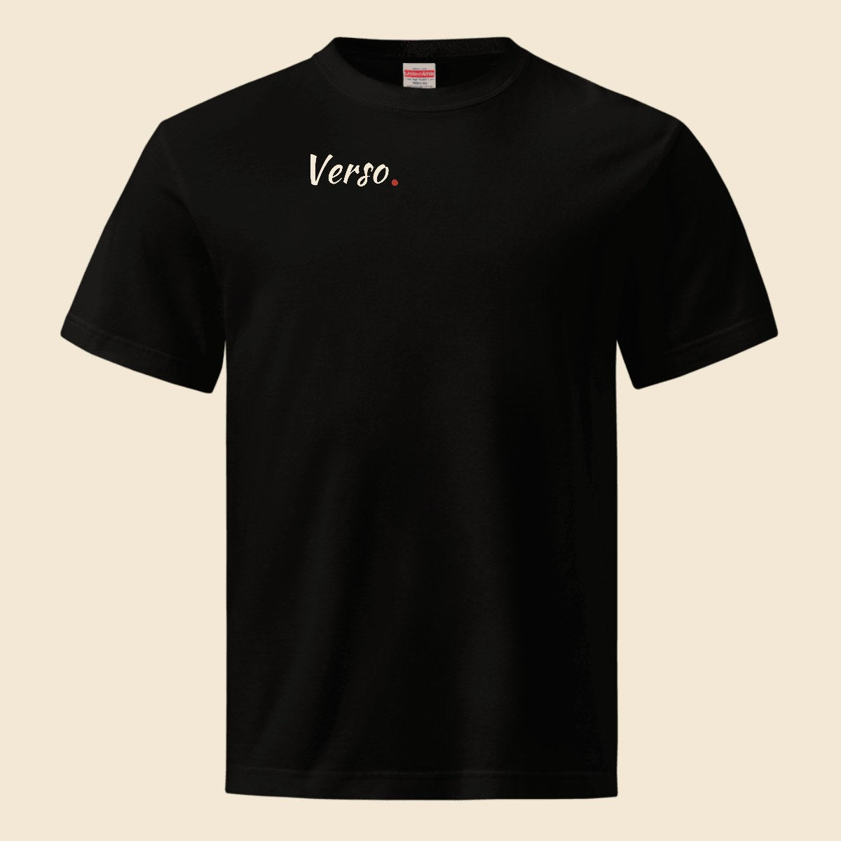 tee-jersey-col-rond-united-athle-5001-01-studio · exemple Noir · logo Verso