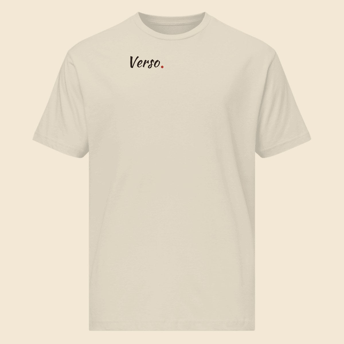 Tee Jersey Fin personnalisable, coloris Gris chiné, Verso Paris · exemple Gris chiné · logo Verso