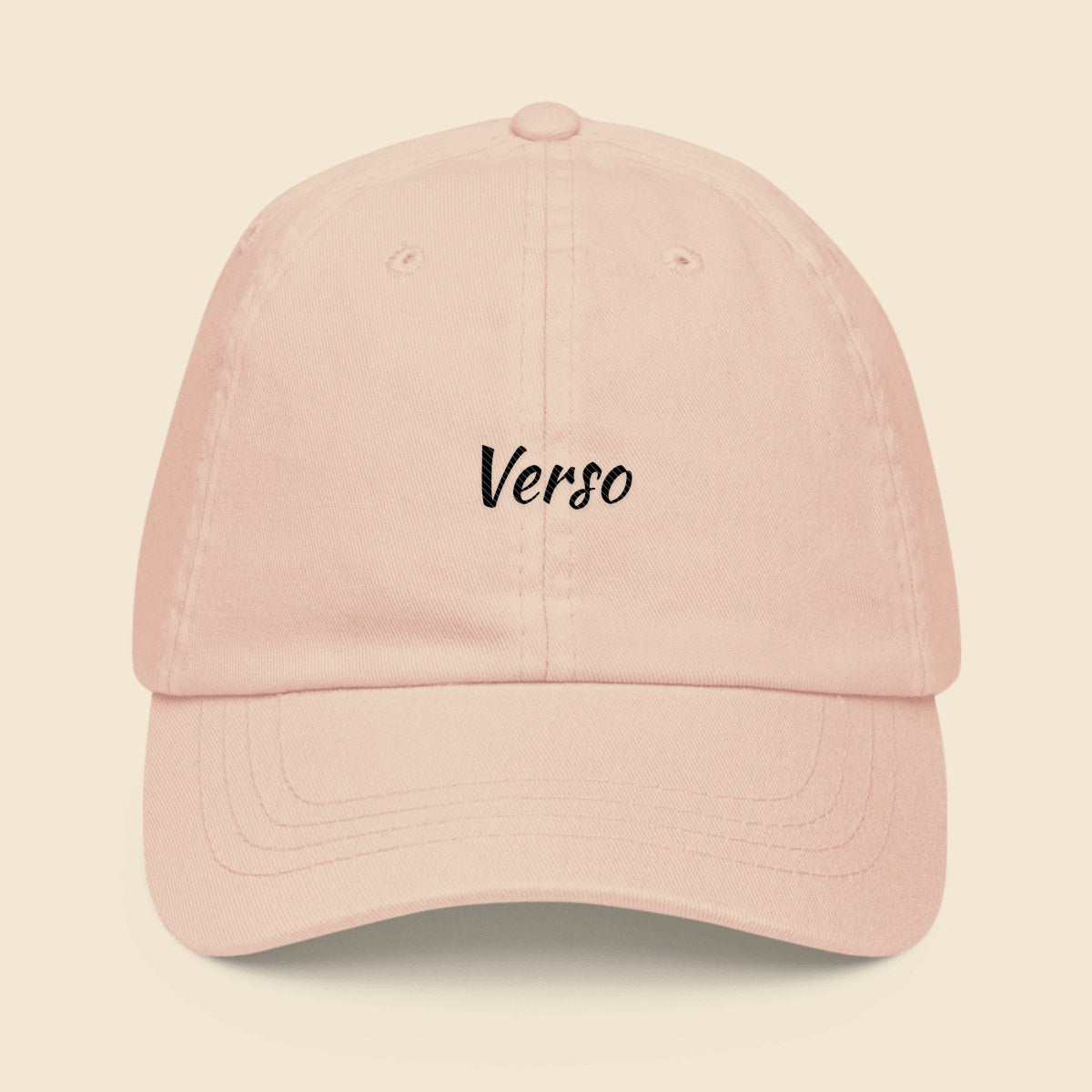 casquette-pastel-studio · exemple Pastel rose · logo Verso